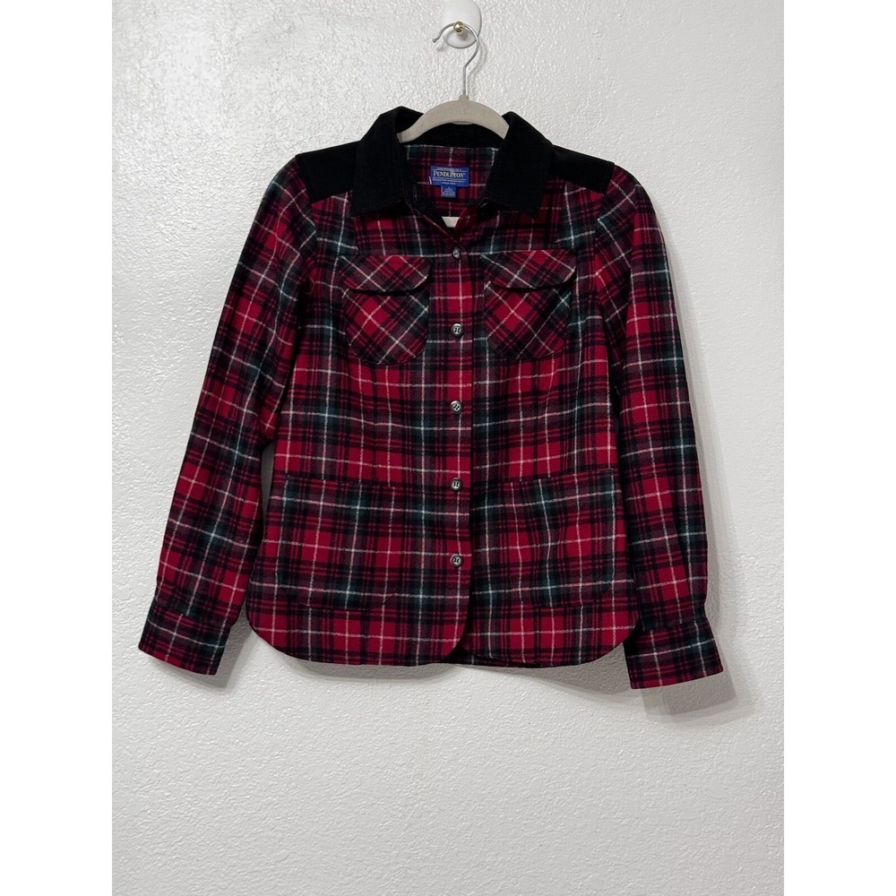 Pendleton Plaid Collar Button Front Long sleeve T… - image 2
